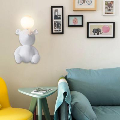 China Cute Monkey Bear Mouse Children Room Wall Light with G4 Bulb Resin Doll Wall Light(WH-OR-141) for sale