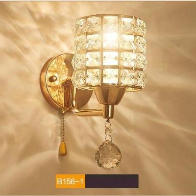 China Pull Chain Switch Crystal Wall Lamp Modern Stainless Steel Crystal wall sconce （WH-OR-155） for sale