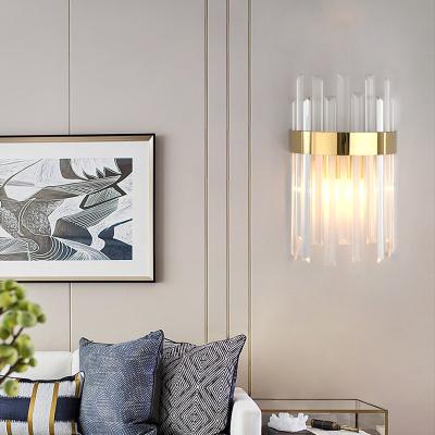 China Modern Gold Crystal Wall Lamp Chrome Sconce Light Bedroom Living Room Dining Room Wall Light（WH-OR-158) for sale