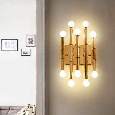 China Gold Nordic Loft Villa Wall Lamp Art Creative Designer Meurice 10 Light Wall Sconce（WH-OR-183) for sale