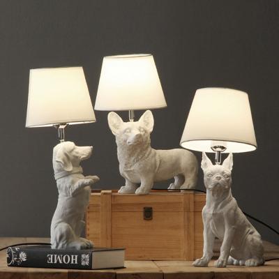 China Danish Designer Table Lamp Resin Pet Dog Table Lamps For Living Room Bedroom Study Desk Light(WH-MTB-10) for sale