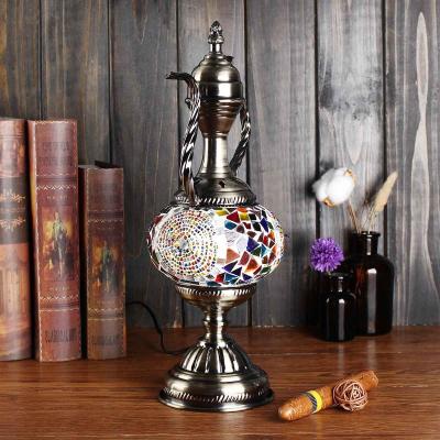 China Romantic Table Lamp Decorative Light Turkish Lamp Glass Colorful Handmade Glass table lamp(WH-VTB-03) for sale