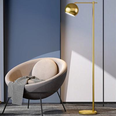 China Gold Floor Lamp Modern E27 Standing Lamp Corner Light Reading Light Plated Brass led stand lamp(WH-MFL-65) for sale