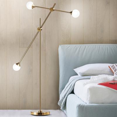 China Modern home deco lighting Nordic glass floor lights LED living room standing glass floor lamp(WH-MFL-97) for sale