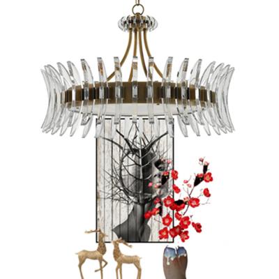 China Postmodern creative minimalist chandelier living room crystal light Coquette Chandelier(WH-MI-110) for sale