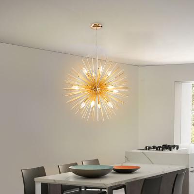 China Nordic Artistic LED Aluminum Dandelion Chandelier Hanging Lamps sputnik chandelier(WH-MI-250) for sale