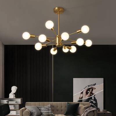 China Nordic Led Glass Ball Copper Chandelier Luxury Golden Ceiling chandelier bubbles(WH-MI-288) for sale