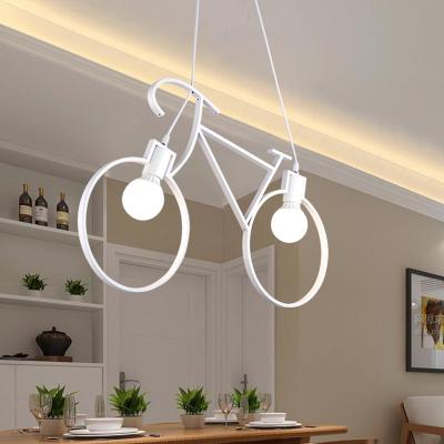 China Industrial Pendant Lights Vintage Iron Bicycle Hanglamp For Bar Decor E27 Loft round pendant light(WH-VP-65) for sale