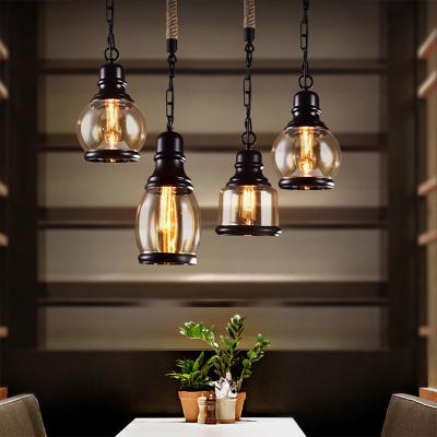 China Vintage Loft Amber Glass Pendant Light Style Restaurant Bar Bed Room Glass Pendant lamp (WH-VP-79) for sale