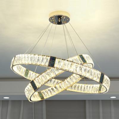 China Led Crystal Chandelier For Living Room Creative Design round crystal chandelier(WH-CY-206) for sale