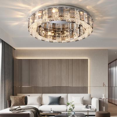 China Modern ceiling lights for bedroom smoke gray crystal indoor lighting(WH-CA-56) for sale