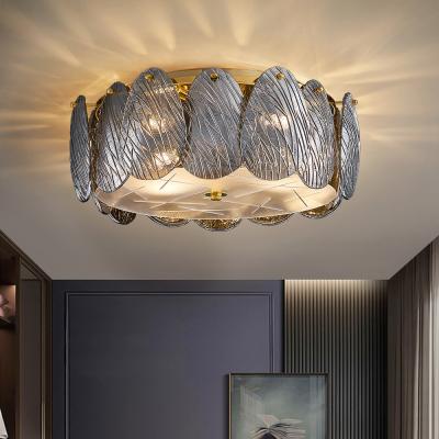 China Ceiling chandelier for living room Leaf glass decorative celling lights modern celling lamp(WH-CA-64) for sale