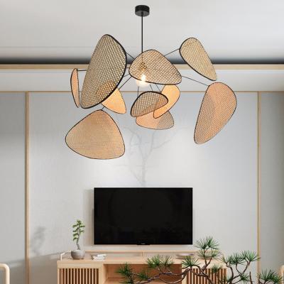 China Bamboo Vintage Restaurant rattan woven lamp Dining Room Living Room Are Decor rattan pendant light(WH-WP-22) for sale