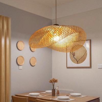 China Handmade bamboo weaving art lamp bamboo art dining room bedroom bamboo rattan light(WH-WP-38) for sale