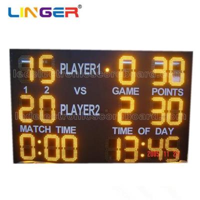 China Fr4 Pcb Wireless Digital Tennis Scoreboard With 6mm Front Acrylic Board Te koop