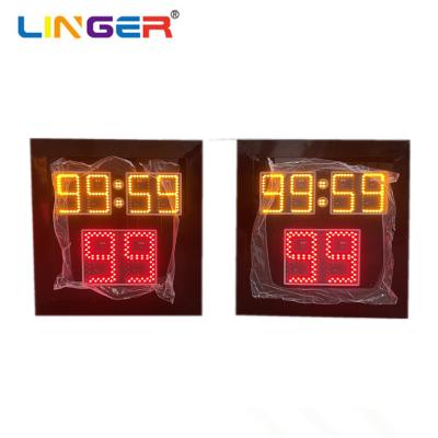 Chine horloge de tir acrylique de couleur rouge de conseil de 4mm avec du temps de jeu à vendre