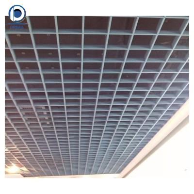 China Prima Suspended Metal Ceiling Grille Decorations Return HVAC Customized Aluminum Open Grille Ceiling for sale