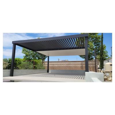 China Prima Garden New Design Outdoor Decorations Aluminum Pergola Shutters Cover Pergola Kit For Garden for sale