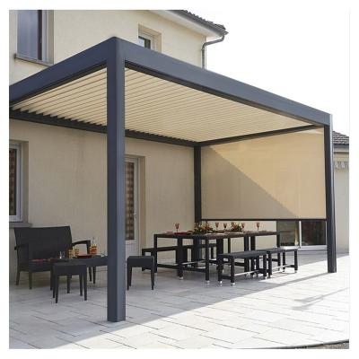 China Prima Motorized Aluminum Waterproof Louver Luxury Pergola Gazebo Custom Aluminum Canopy Pergolas for sale