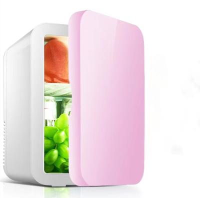 China New type THERMOELECTRIC 8l liter 12v cosmetic portable beauty Mini Car Fridge Refrigerators for sale