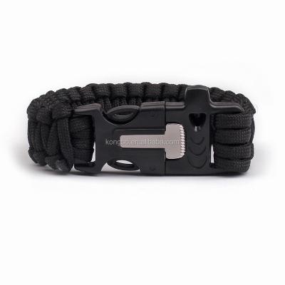 China KongBo CLASSIC 4 in 1 Flint Fire Starter Outdoor Paracord Survival Bracelet for sale