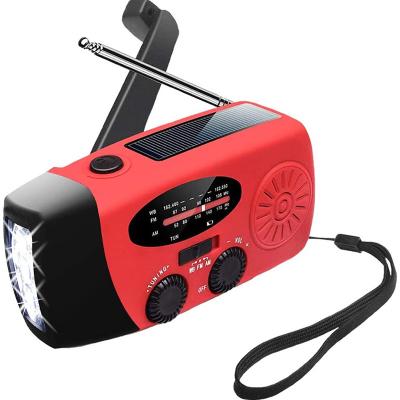 China Kongbo PORTABLE Survival Emergency Hand Crank Solar Powered Luminous Led Portable Radio for sale