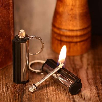 China Fire Starting Match Flint Fire Starter Lighter Keychain Waterproof Metal Kongbo Permanent Match Stick for sale