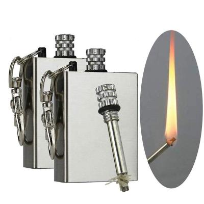 China Fire Starting Kongbo Permanent Stainless Steel Flint Fire Starter Match Lighter for sale