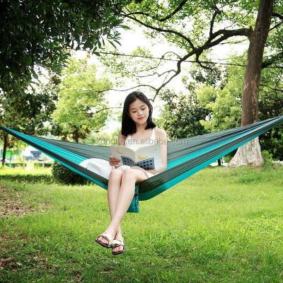 China KongBo Outdoor Portable Parachute Camping Easy Carry Double Hammock With Tree Straps for sale