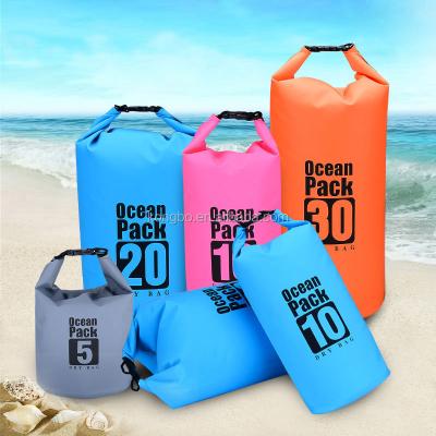 China KongBo Portable 10L PVC Outdoor Dry Bag With Shoulder Strap Ocean Pack For Swimming for sale