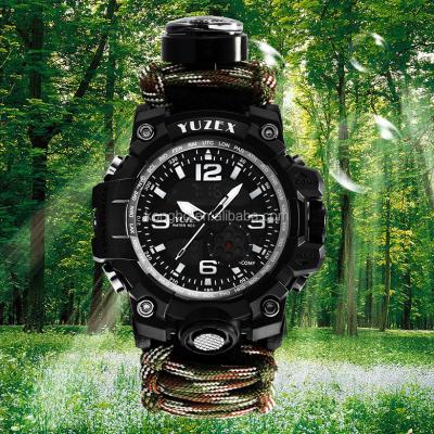 China Stainless Steel KongBo G4 YUZEX Multifunctional Military Adjustable Parachute Rope 50 Meters Survival Waterproof Watch for sale