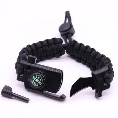 China Outdoor Survival KongBo Paracord Multifunctional Adjustable Bracelet With Knife for sale