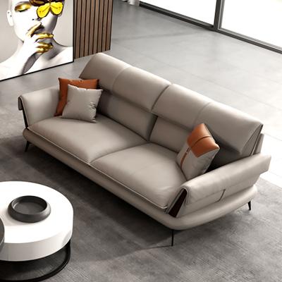 China Hot Selling Modular Sofa Set Furniture Leather Top Lash Luxury Italian Modern Living Room For Home Small 3 Seater Lined Latex Sofa for sale