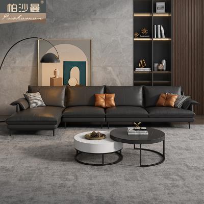 China Modular Hot Sale Italian Luxury Modern Latex Sofa Living Room Furniture Set Genuine Leather Sofa Combination Sofa for sale