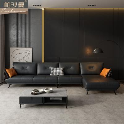 China Hot Selling Italian Genuine Leather Modular L Shape Sofa Simple Design Hotel Sofas Latex Living Room Sofa Set Modern Luxury Luxury for sale