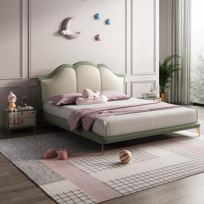 China Wholesale Durable Nordic Lightweight Luxury Kids Furniture Designer Bed 1.5m Princess Girl's Bed Room Set for sale