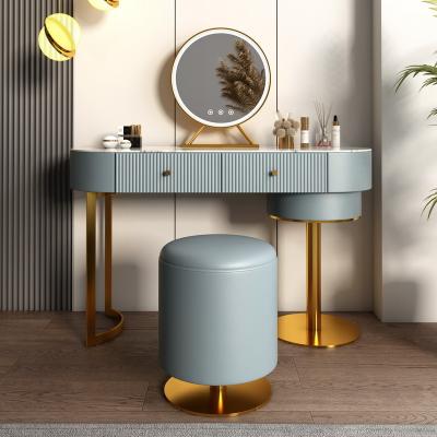 China Hot Sale Modular Makeup Dressing Table with Lights and Mirror Shop Cabinet Dresser Table Bedroom Rock Slab Dresser Dresser for sale