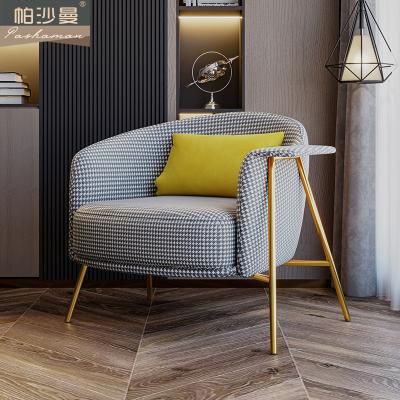 China Hot Sale Modular Dining Room Fabrics Upholstery Dining Chair Light Sofa Chair Sets Luxury Modern Bedroom Chair for sale