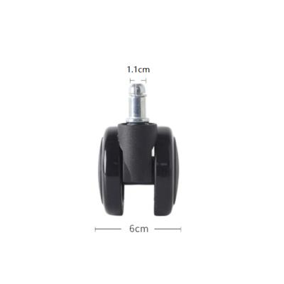 China Easy Installation Factory Price Furniture Accessories Replacement Chair Casters PU Office Chair Locking Caster for sale