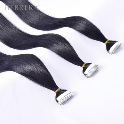 China Wholesale Straight Tape In Human Hair 100% Double 12A Straight Hair Extension Cuticle Aligned Raw Hair Unprocessed for sale