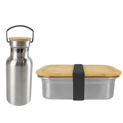 China 1000Ml Lunch Bento Box Bamboo Tiffin Box Hot Selling Freshness Storage Amazon Kids Lunch Box Stainless Steel Water Bottle and Water Bottle for sale