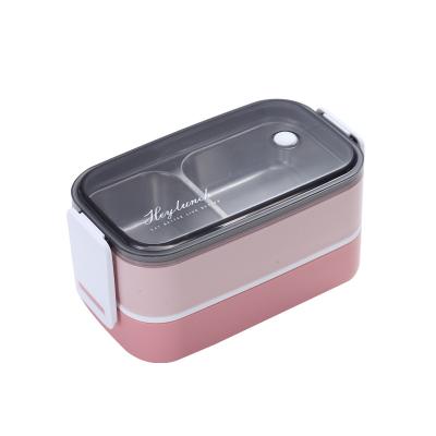 China Hot Viable Stainless Steel Children's Bento Lunch Box Set 304 Plastic Cheap Milton Metal Food Container Tiffin Double Layer Vacuum From Amazon 2 for sale