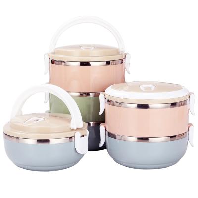 China Home Stackable Lunch Box Bento Box Thermal Food Container Stainless Steel Storage and Organization Viable Amazon Hot Sale for sale