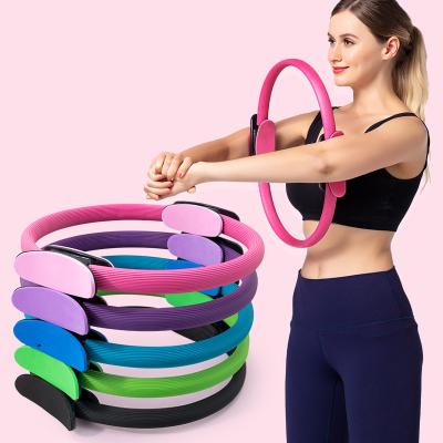 China Yoga Pilates Circle Yoga Pilates Magic Ring Durable Custom LOGO Fitness Accessories Double Handle Eco-Friendly for sale