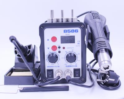 China Machinery Repair Shops 700W 8586 220V 2 in 1 Hot Station Air Gun Welding Iron SMD BGA Rework Desoldering Welding Repair Machines Welding Tools for sale