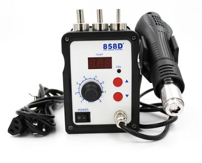 China Machinery Repair Shops 110V/220V 700W 858D+ Soldering Station LED Digital Soldering Iron Desoldering Station BGA Rework Soldering Station Hot Pneumatic Gun for sale