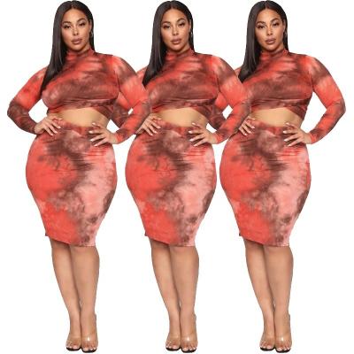 China Best Anti-Static Design Printed 2 Piece Set »Plus Size Women Clothing 2020 Sexy Tight Dresses for sale