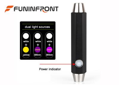 China Dual Light Source USB Charge Gem Flashlight Inside with 18650 Li Ion Battery for sale