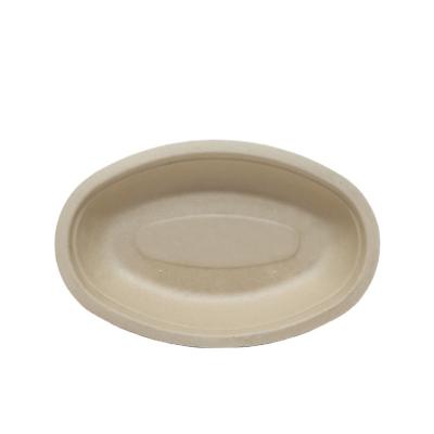 China Wholesale Compostable Mixing Bowls Eco-friendly Pulp Bagasse Oval Bowl Mixing Bowls Biodegradable for sale