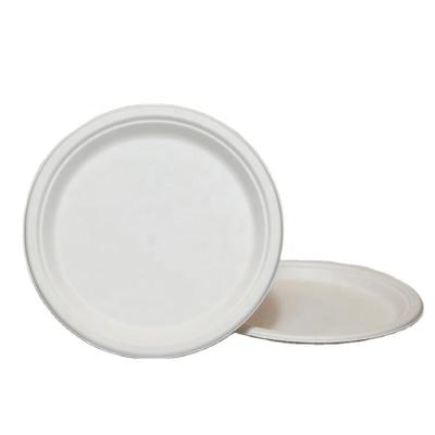 China The Minimalist Natural Bagasse Pulp Round Dish 9Inch Alternative To Paper Plate 9